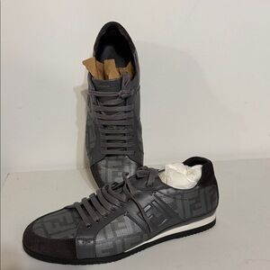 Fendi Men's Gray and Black Sneakers